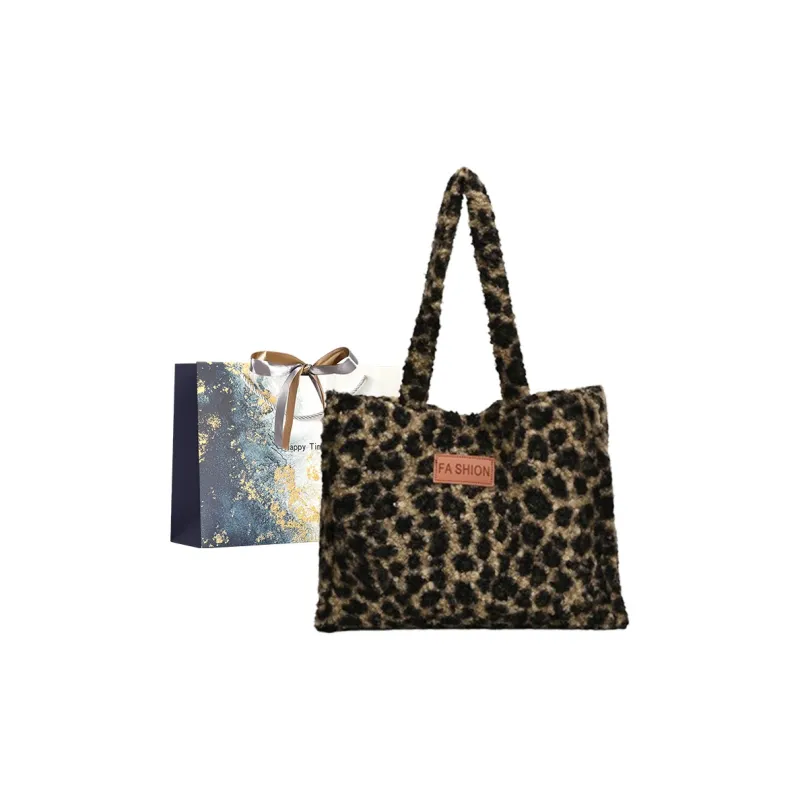 Iman's House Plush Shoulder Bag Women's Brown/Black-5