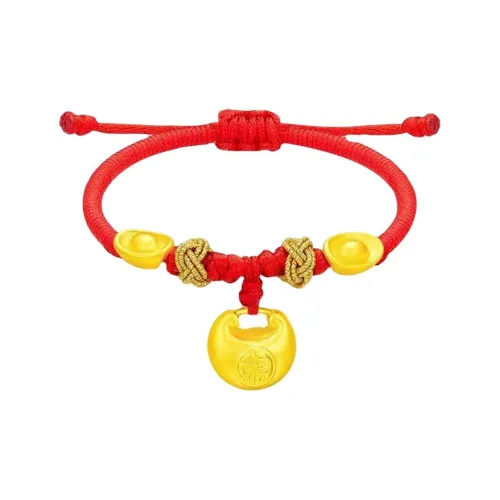 YORISTEINK Little Chubby Longevity Lock Baby Full Moon 999 Solid Gold Fixed Price Gold Bracelet Kids'