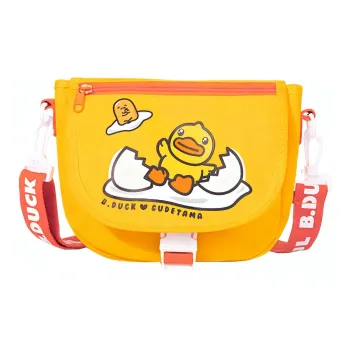 B.Duck X Gudetama Collaboration Collection Canvas Canvas Bag Shoulder Bags Women's Yellow