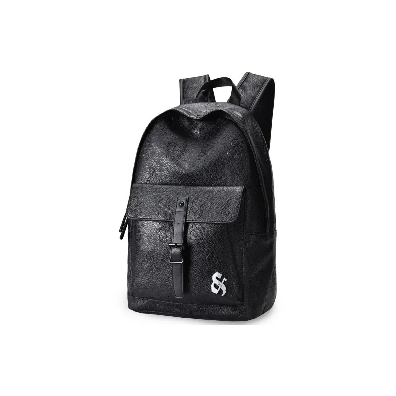 GLORY&CO PVC Backpack Laptop Bag Backpack Large Size Men's Black-1