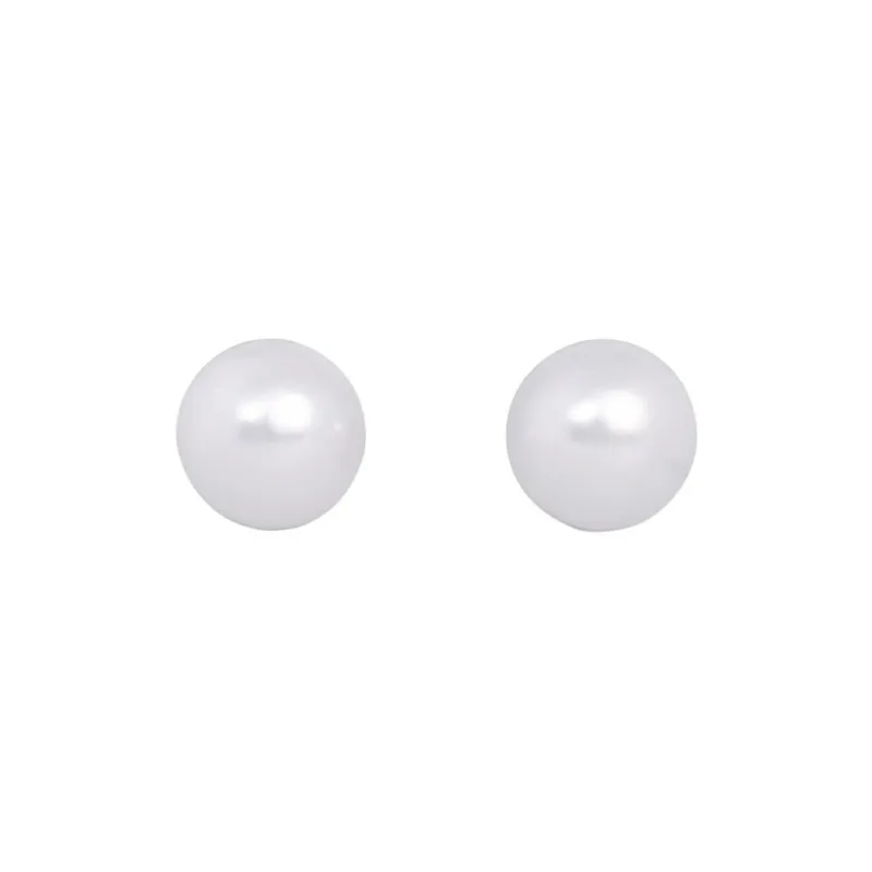 CELINE Brass Earrings Women's White-1