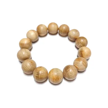 Guansha Agarwood Plain Circle Beaded Bracelet Unisex