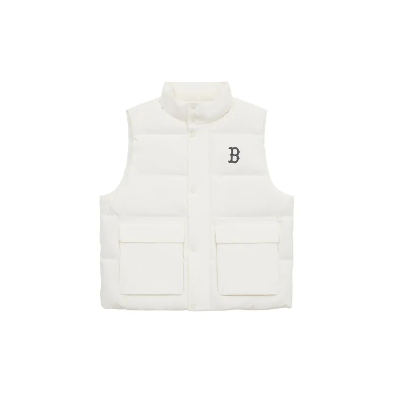 MLB Boston Red Sox Basic Collection 24FW Down Vests Unisex Cream-1