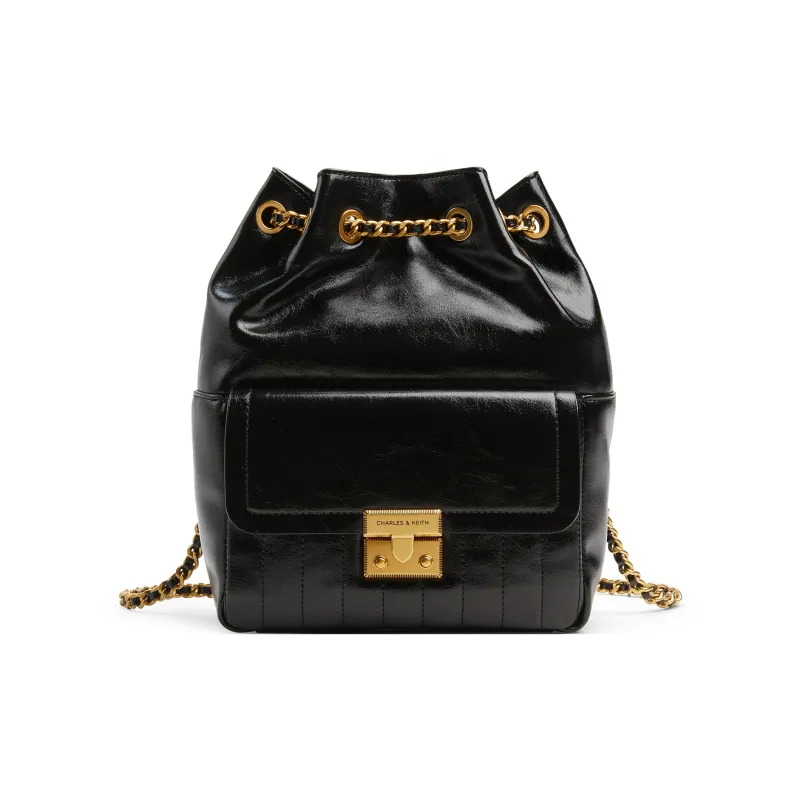 CHARLES&KEITH PU Backpack Medium Size Women's Multicolor-0