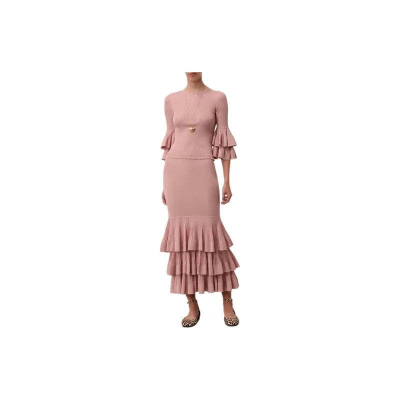 Zimmermann FW24 Casual Long Skirts Women's Pink-1