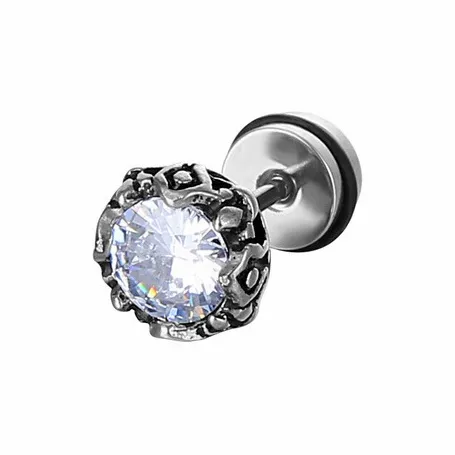 Muyan Titanium Steel Crown Stud Earrings Women's-1