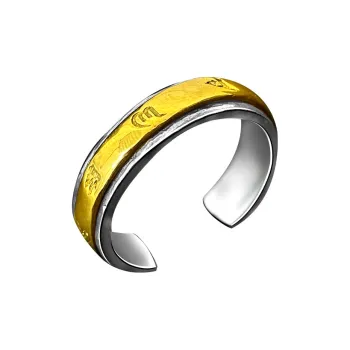 Love 925 Sterling Silver Color Blocked Rings Men's