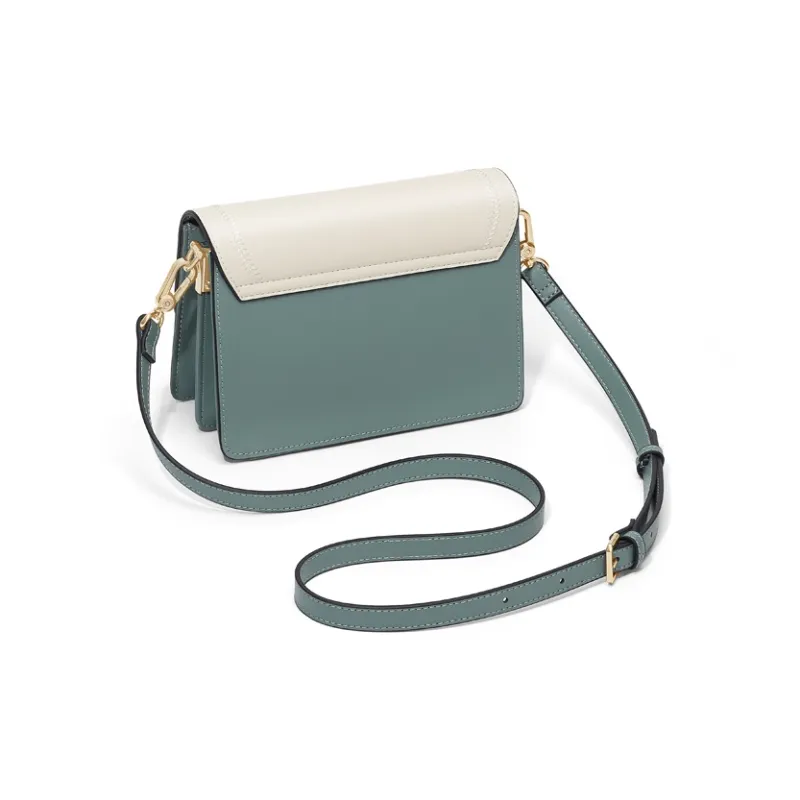 CinvaiKrose Cow Leather With Synthetic Leather Small Square Bag Shoulder Bag Small Size Women's Multicolor-3