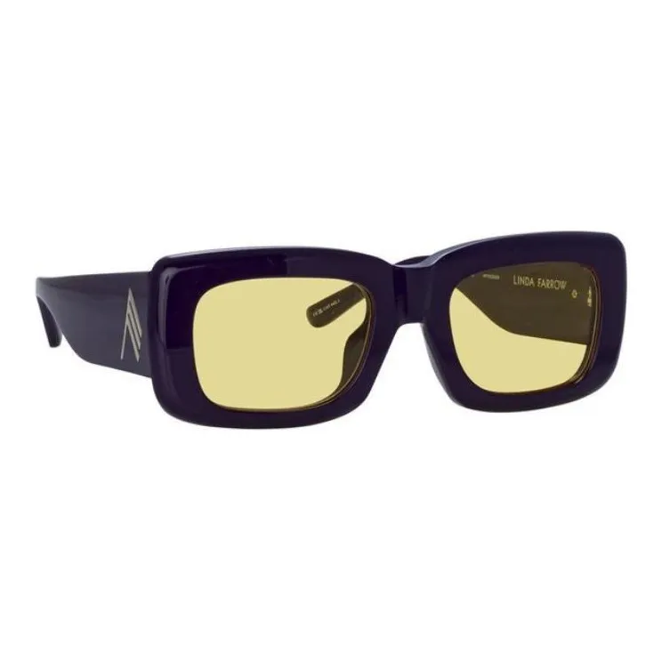 The Attico X Linda Farrow Rectangular Frame Sunglasses-2
