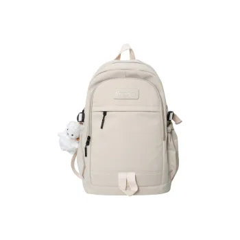 SUN ERATH&U Nylon Backpack Unisex Ecru Black/Light Green/Blue Pink
