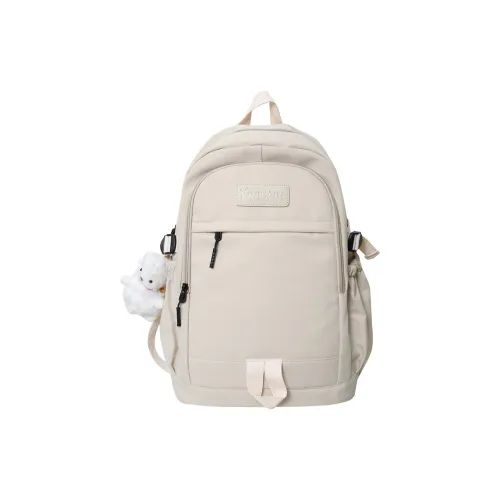 SUN ERATH&U Nylon Backpack Unisex Ecru Black/Light Green/Blue Pink