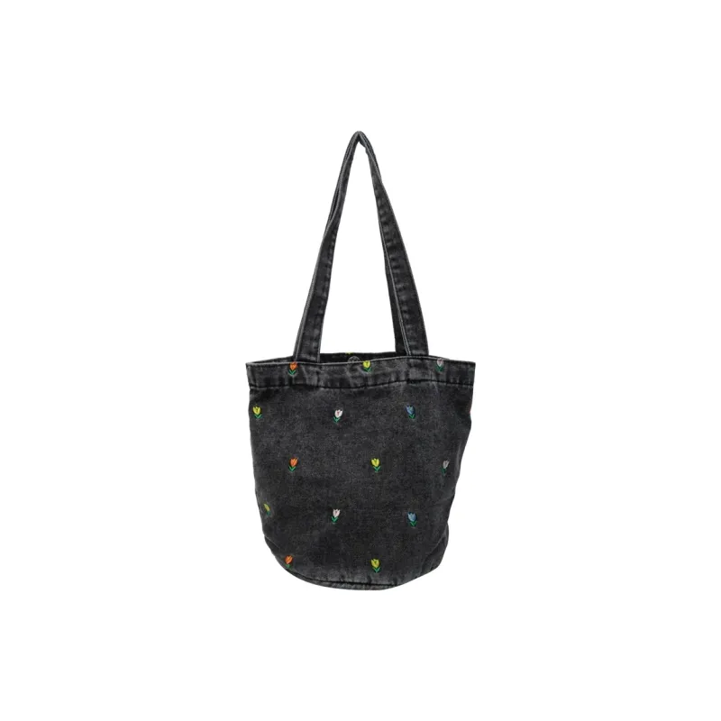 Yalu Denim Shoulder Bag Regular Women's Black/Dark Blue/Light Blue-0