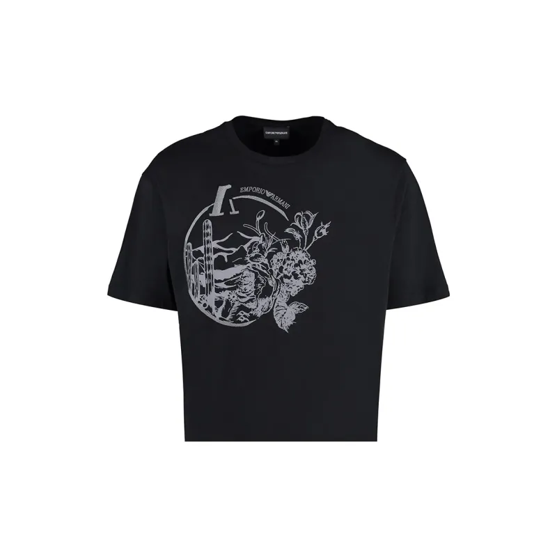 EMPORIO ARMANI SS22 T Shirt Men's Black-2