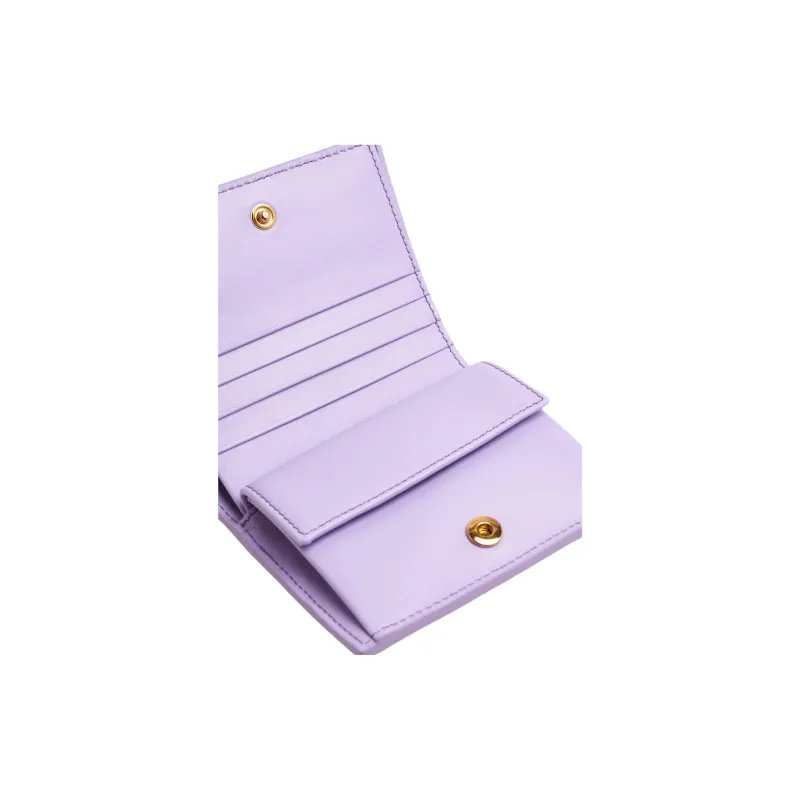 VERSACE Greca Goddess Leather Wallet Women's Purple-2
