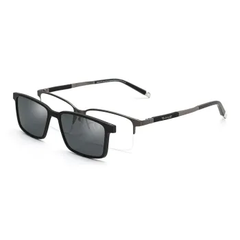 Jeep Titanium Square Sunglasses Men's