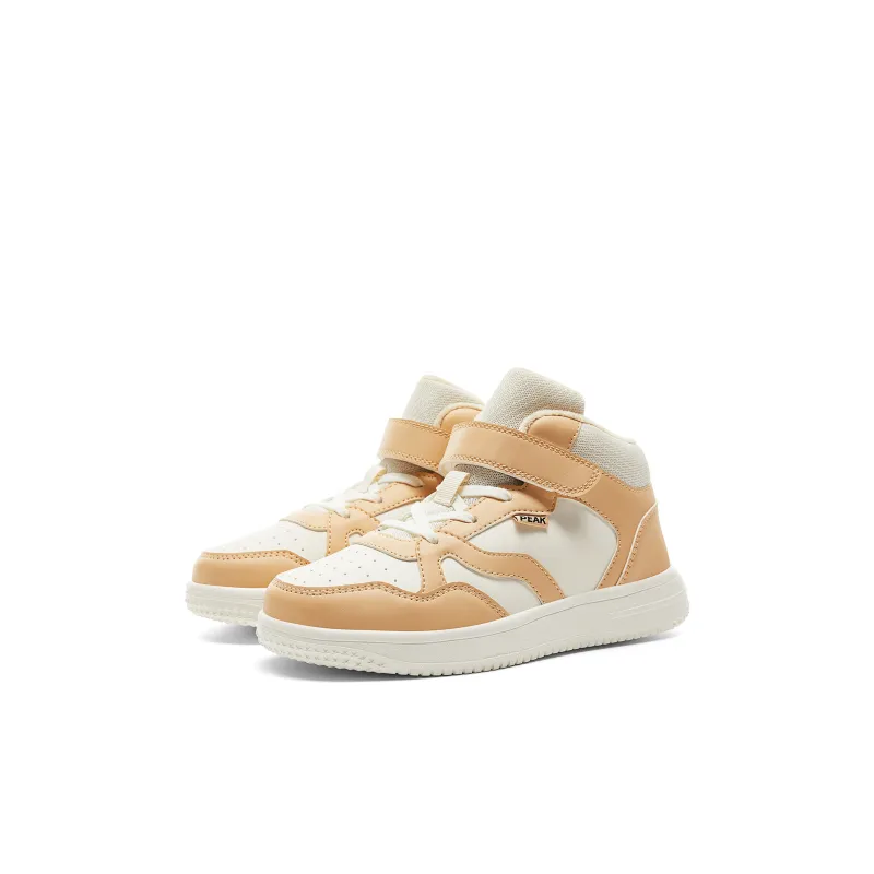 PEAK Slip Resistant Warm Balance Kids' Skateboarding Shoes Ecru Coffee Kids'-2