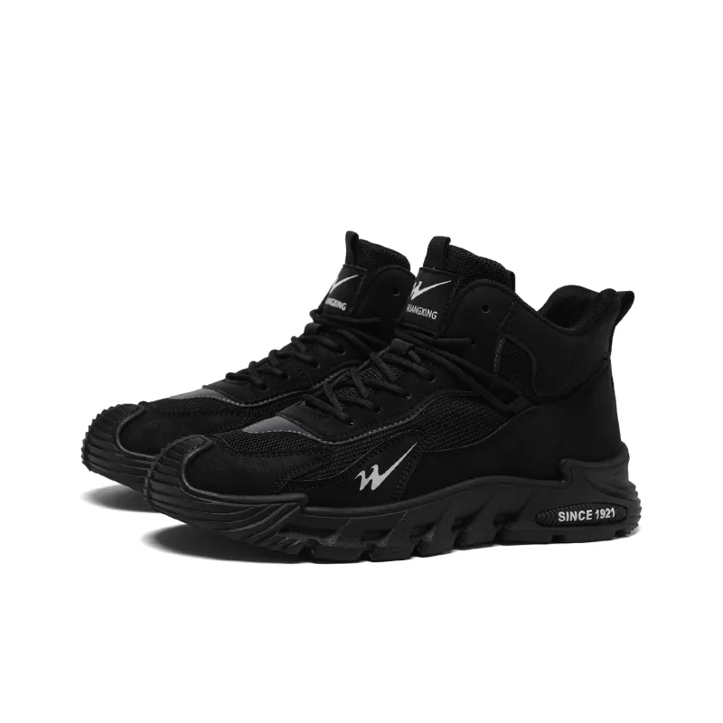 Binary Mid Top Skateboard Shoes Men's Black-3