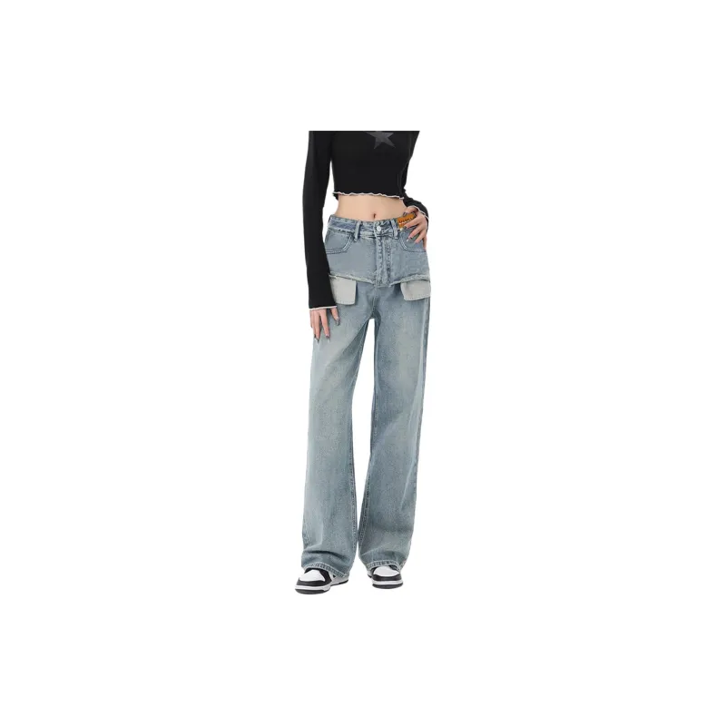 Weixi Jeans Women's Cool Tea Blue-5