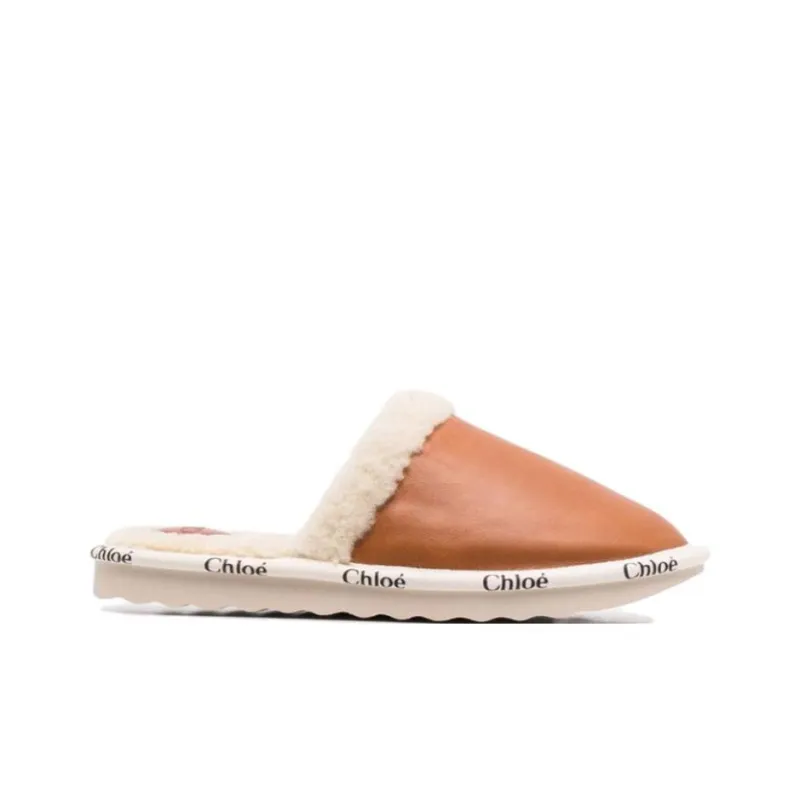 Chloe Closed Toe Slippers Women's Tan-1