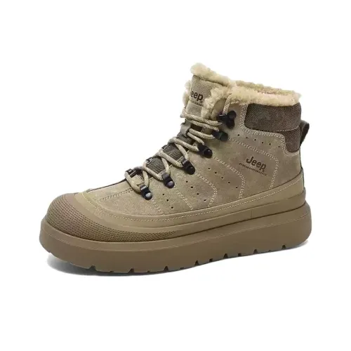 Jeep Warm And Wear Resistant Short Snow Air Men's Brown
