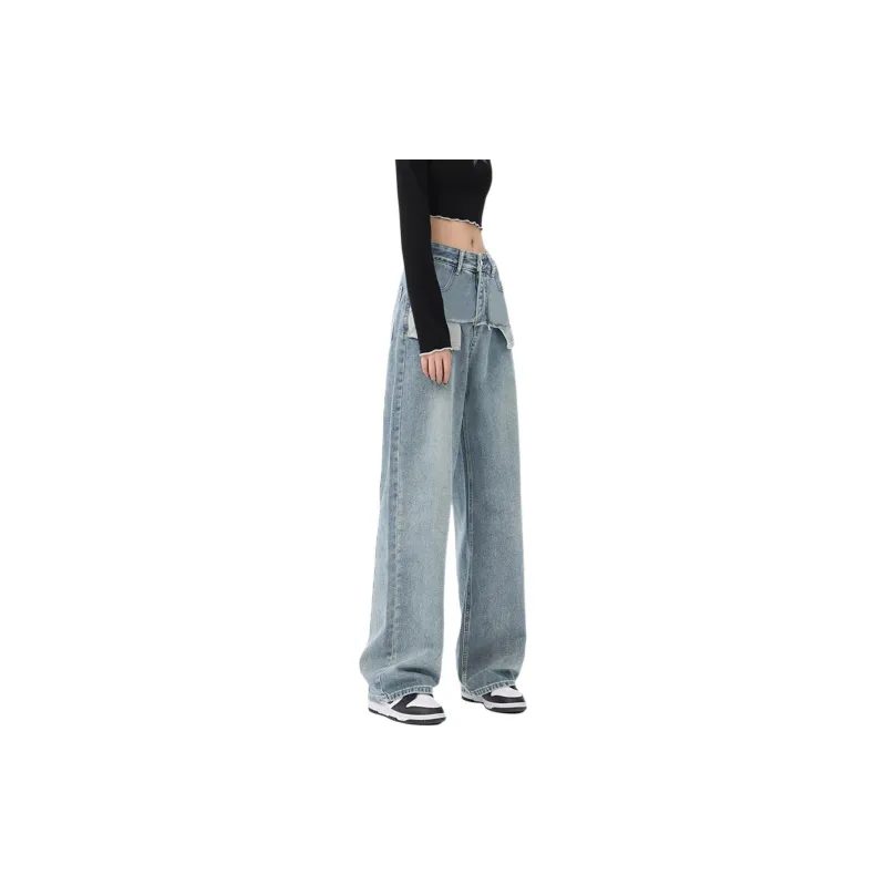 Weixi Jeans Women's Cool Tea Blue-3