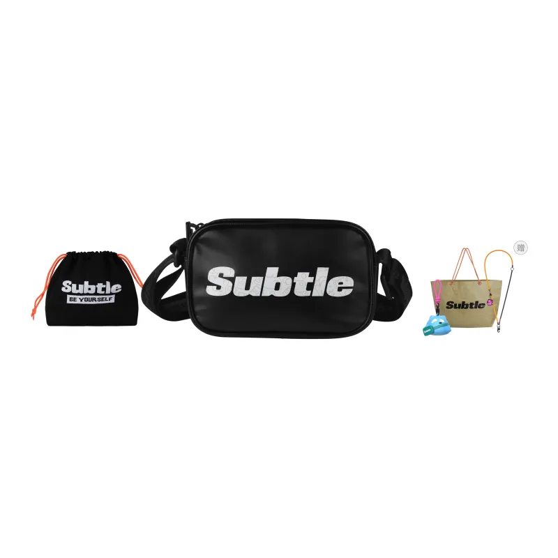 Subtle Polyvinyl Chloride Crossbody Bag Trumpets Unisex Jasper/Black-14