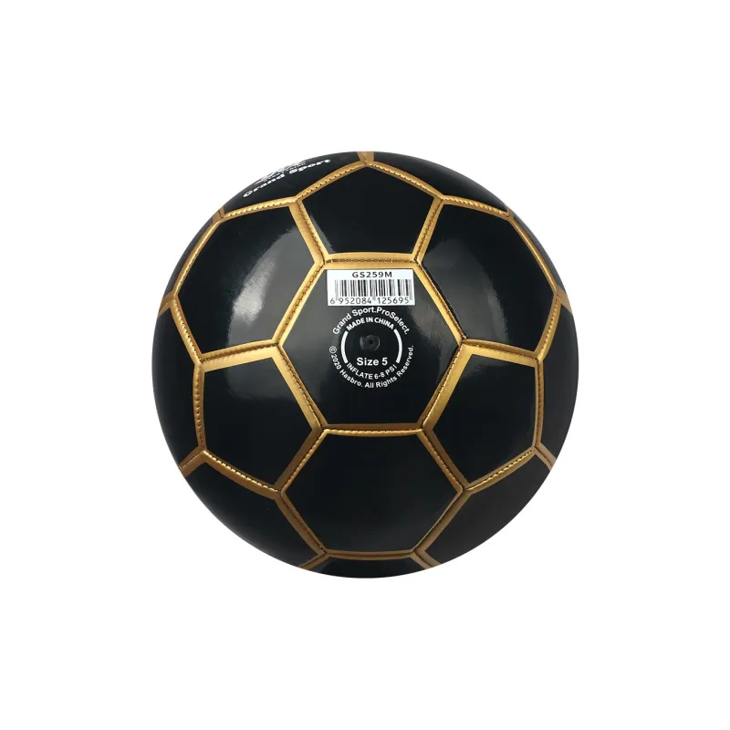 ProSelect Size 5 Soccer PVC Machine Stitched Soccer Ball Unisex Black Gold-3