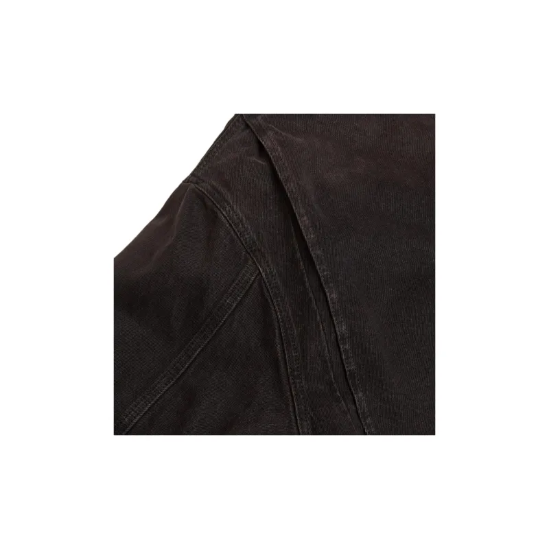 PRADA Zip Up Padded Denim Bomber Jacket-5