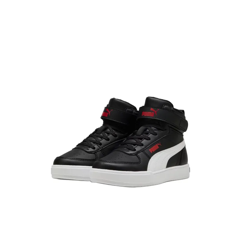 PUMA Caven Anti-Slip Wear-Resistant High-Top Children's Basketball Shoes Black White Kids'-2