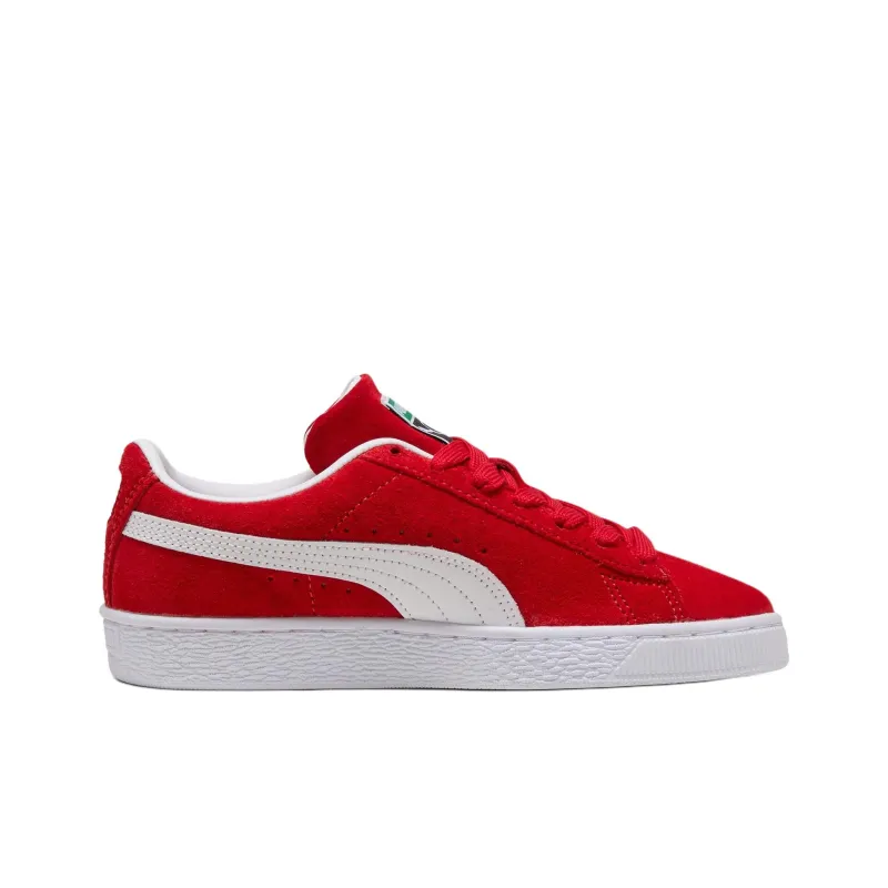 PUMA Suede Classic Anti Slip Wear Resistant Low Top Kids' Skateboarding Shoes Red White Teenagers-1