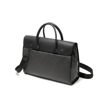 Yawei Kuroda PU Artificial Leather Bonded Crossbody Bag Handbag Large Size Men's Black Gray Color