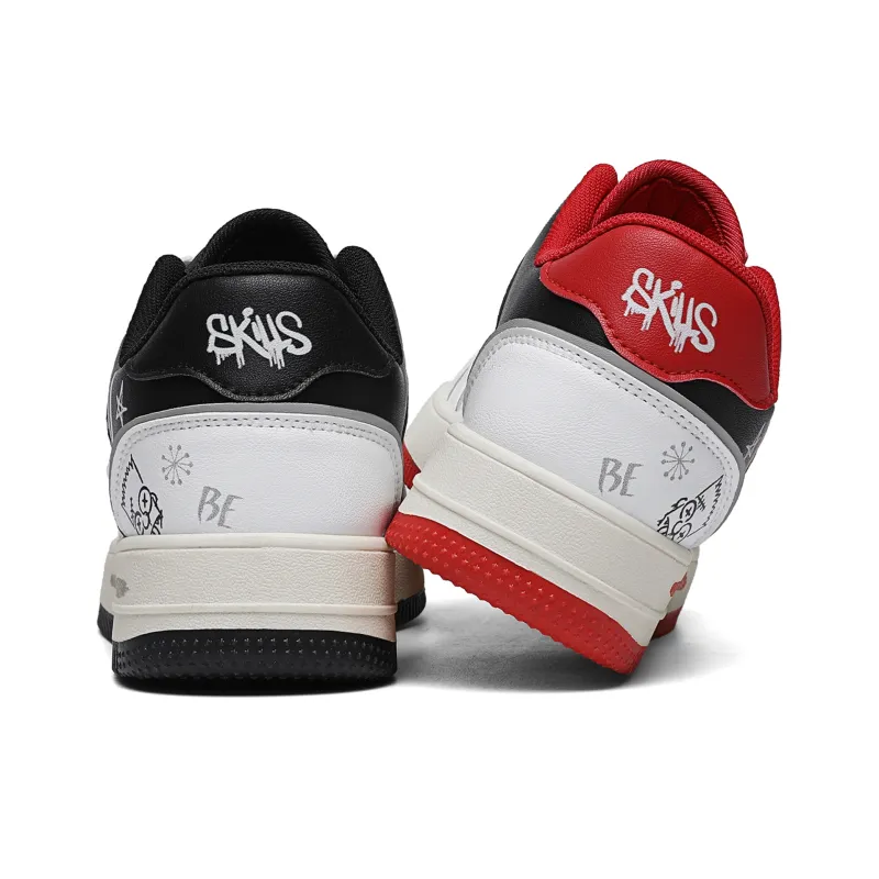 The Simpsons Skateboard Shoes Unisex Low Top Mismatched/White Red/White Black/White-28