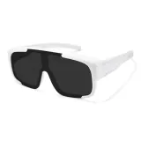 White Frame with Black Gray Lens[Wearable Myopia Glasses]