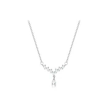 WANLIACC Alloy Sparkling Water Drop Necklace Women's