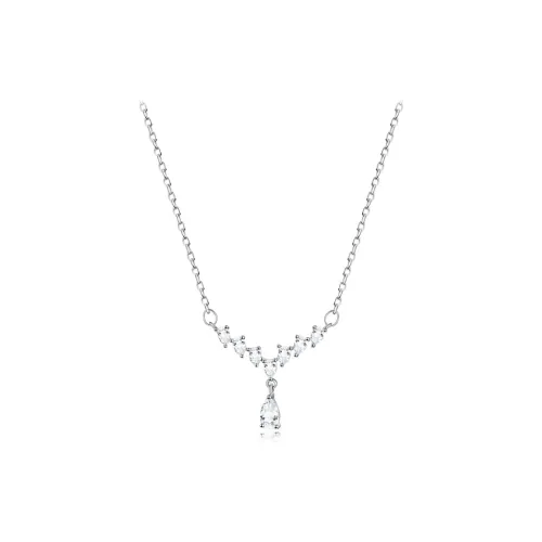 WANLIACC Alloy Sparkling Water Drop Necklace Women's