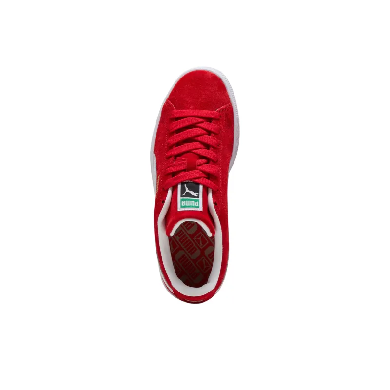 PUMA Suede Classic Anti Slip Wear Resistant Low Top Kids' Skateboarding Shoes Red White Teenagers-3