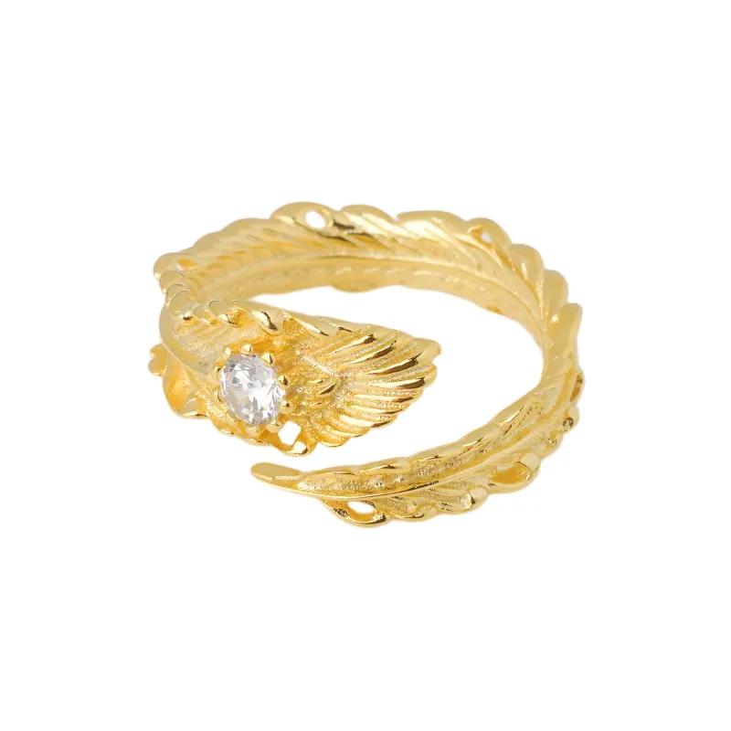 ZURY S925 Silver Rings Women's Gold-0