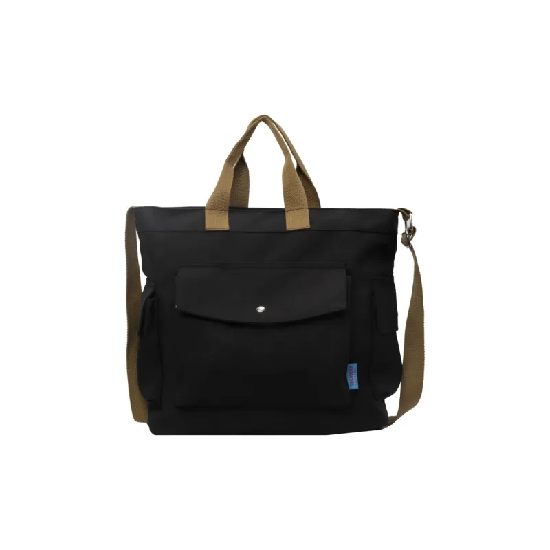 Yalu Canvas Shoulder Bag, Crossbody Bag, Handbag Regular Women's Black/Ecru/Brown/Green-0