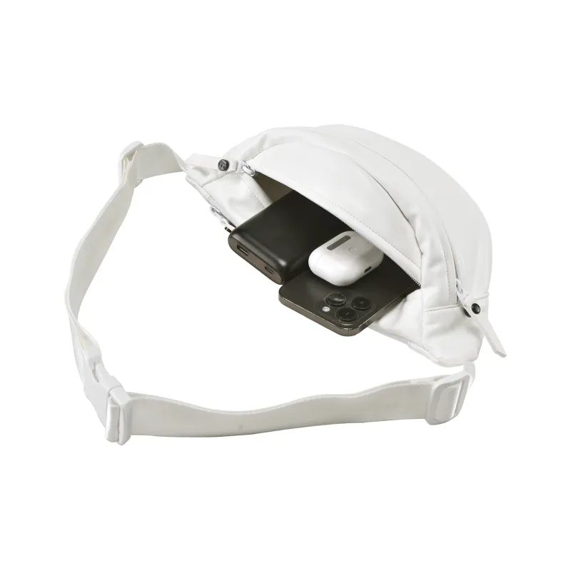 DRACONITE PU One Shoulder Crossbody Bag Sling Bag Fanny Pack Regular Unisex White-3