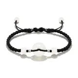 Peaceful Buckle Bracelet (Black Cord)