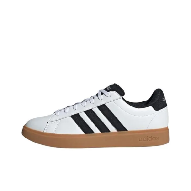 Adidas GRAND COURT 2.0 Anti Slip Wear Resistant Low Top Skateboard Shoes Men's White Black-0
