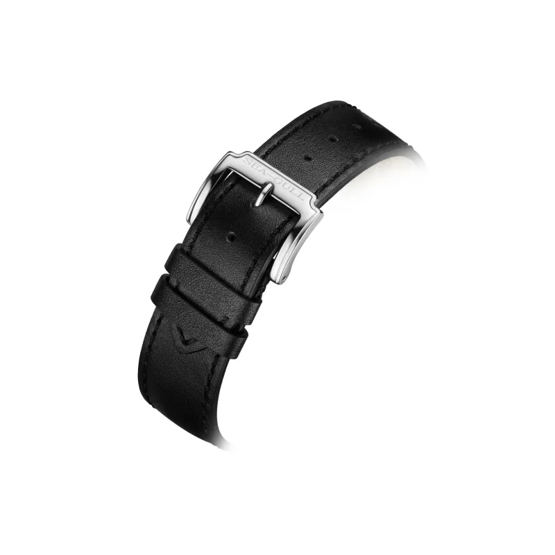 Sea Gull Tribute Automatic Mechanical Movement Genuine Leather Strap Watch Men's Watches Yellow Watch Dial-3