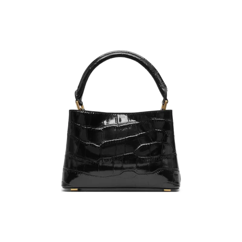 Staccato Cow Leather Handbag Trumpets Women's Vintage Coffee/Classic Black-7