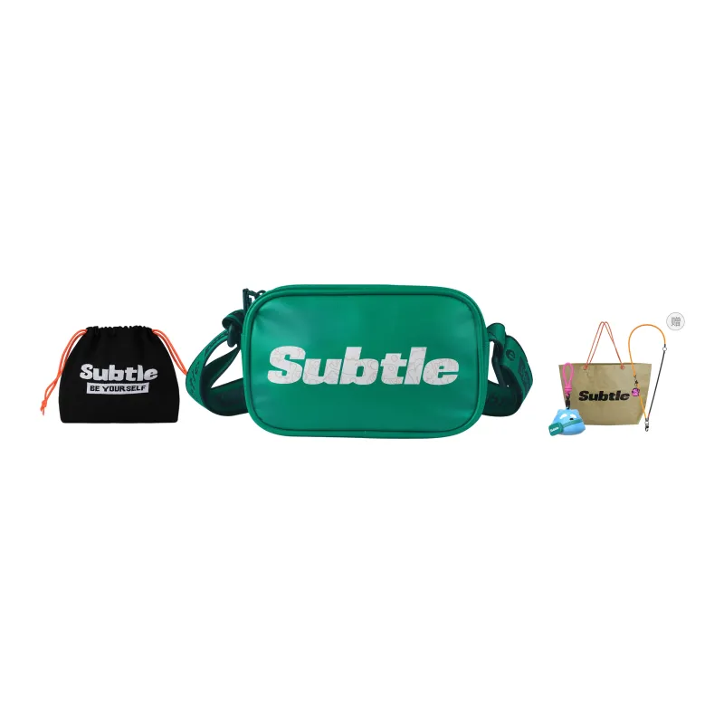 Subtle Polyvinyl Chloride Crossbody Bag Trumpets Unisex Jasper/Black-11