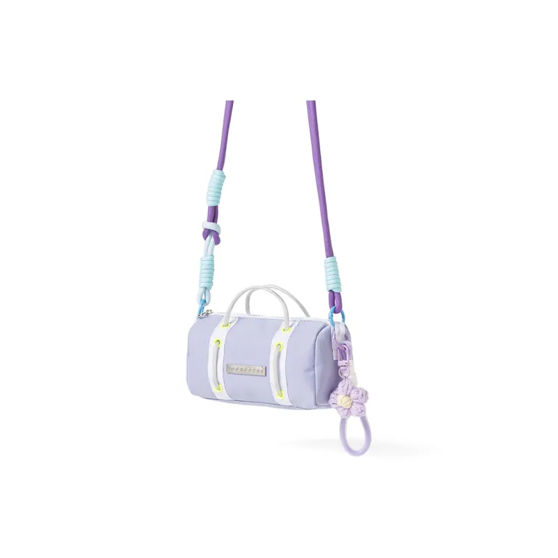 COMBACK Polyester Cylinder Bag, One Shoulder Handbag Trumpets Unisex Blue/Purple-4