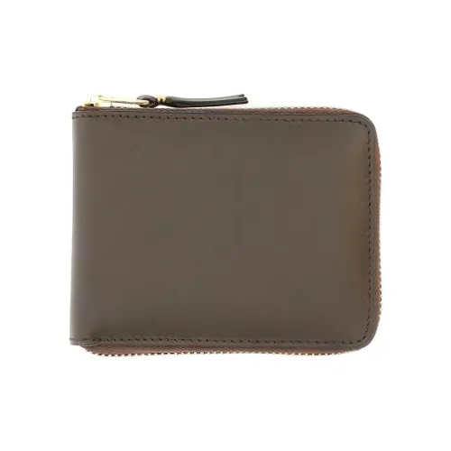 CDG Calfskin With Goatskin Wallet Regular Womens Marine Blue