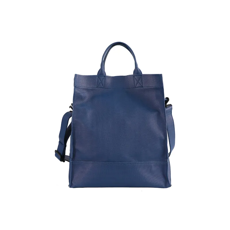 Crying Center PU Handbag, Crossbody Bag Unisex White/Ink Blue-5