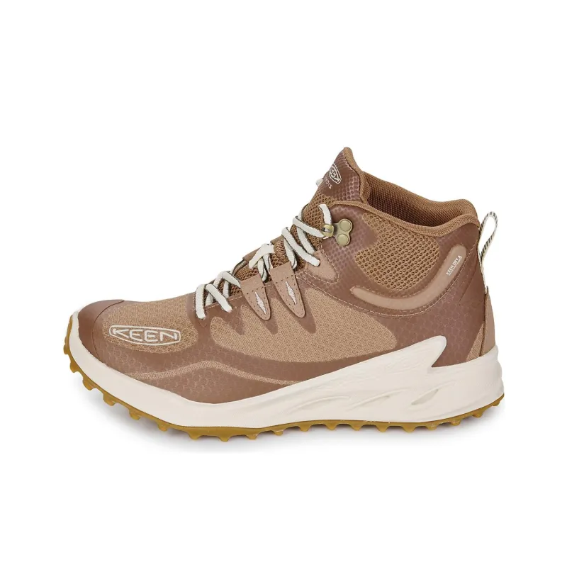 KEEN Zionic Anti Slip Wear Resistant High Top Hiking Shoes Women's Beige Brown-0