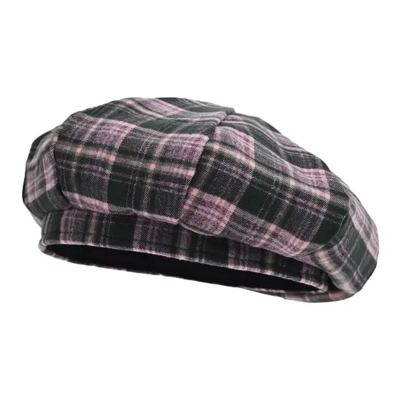 FREE RABBITⅡ Fall And Winter Face Framing Small Painter Beret Versatile Newsboy Cap Women's-3