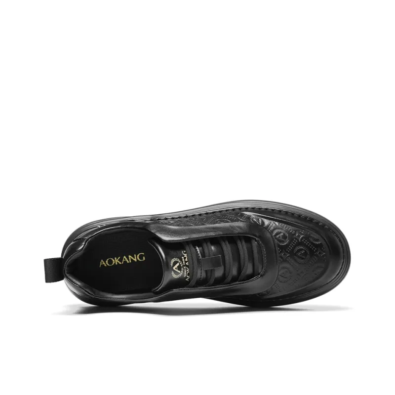 AOKANG Air Force One Series Skateboard Shoes Men Low Top Black, White-15